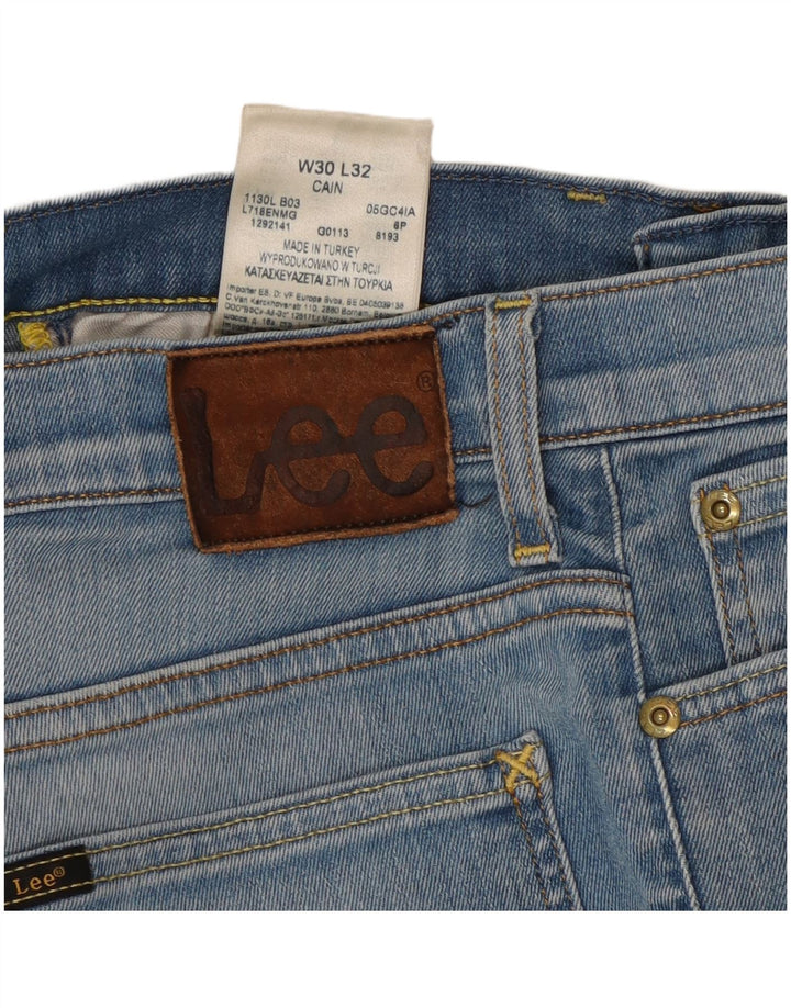 Damskie jeansy LEE Cain Slim W30 L27 Niebieskie bawełniane