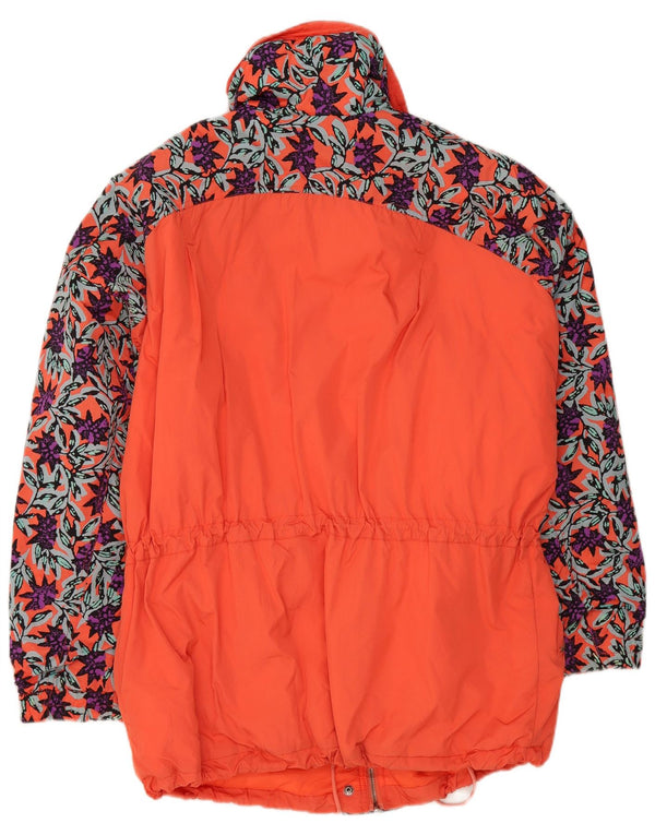 Damska kurtka narciarska oversize Maier UK 10 Small Orange Floral Poliamid