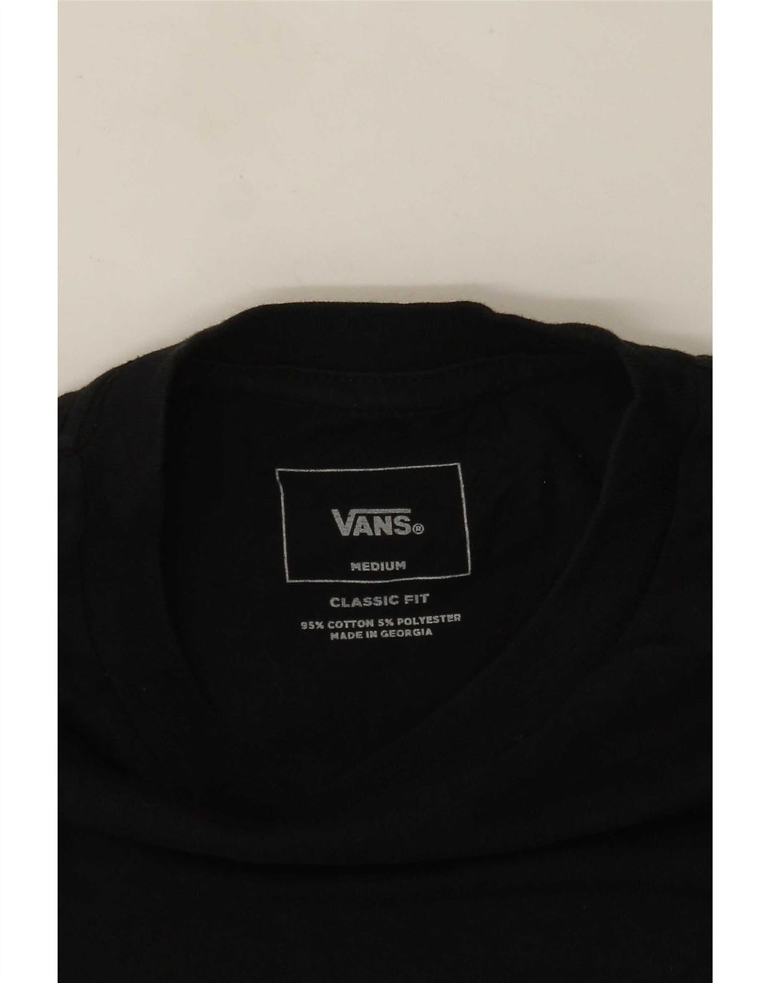 T-shirt męski Vans o klasycznym kroju, bawełniany, średnioszary, z blokami kolorów