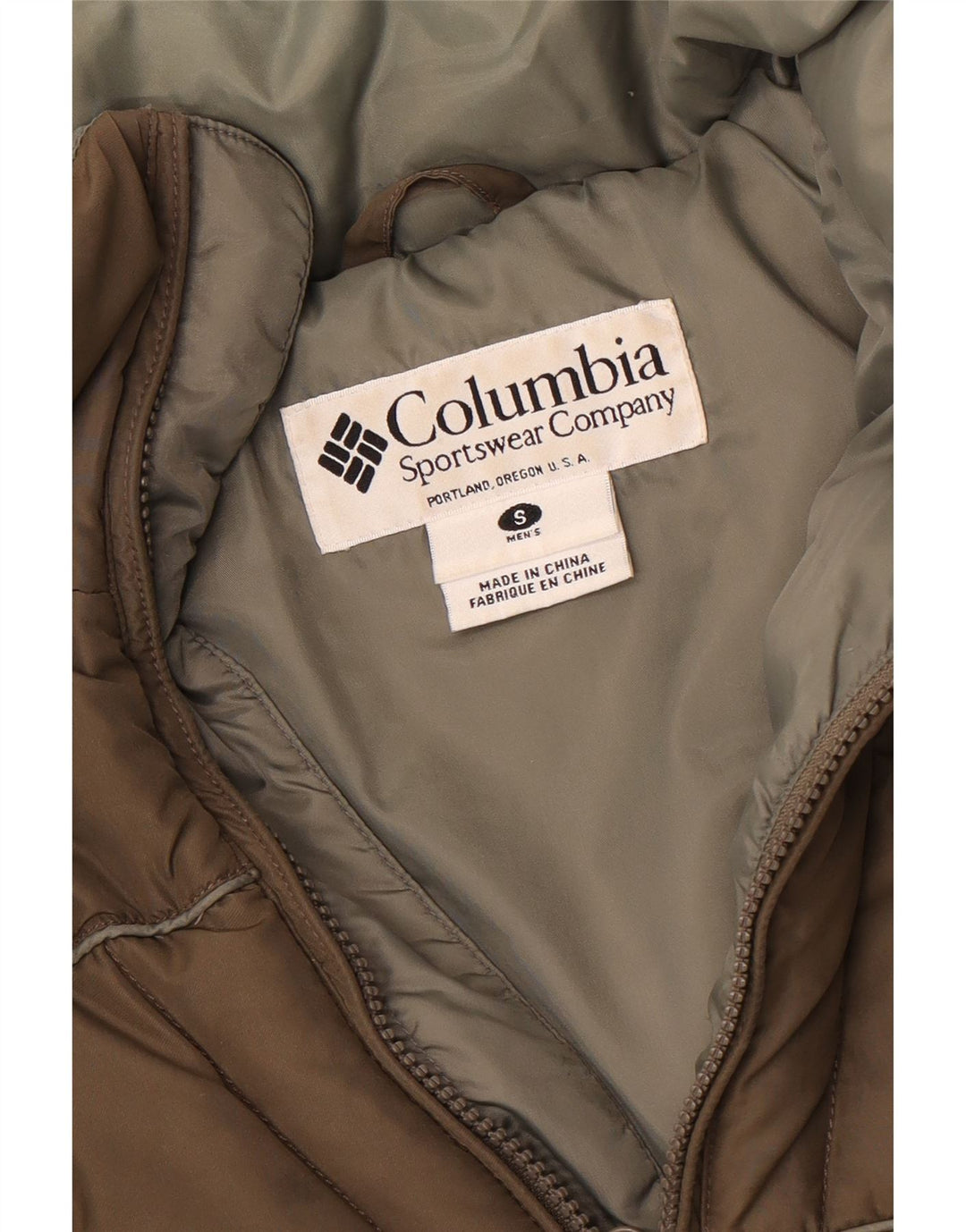 Męska wyściełana kurtka Columbia o luźnym kroju UK 36 Small Khaki
