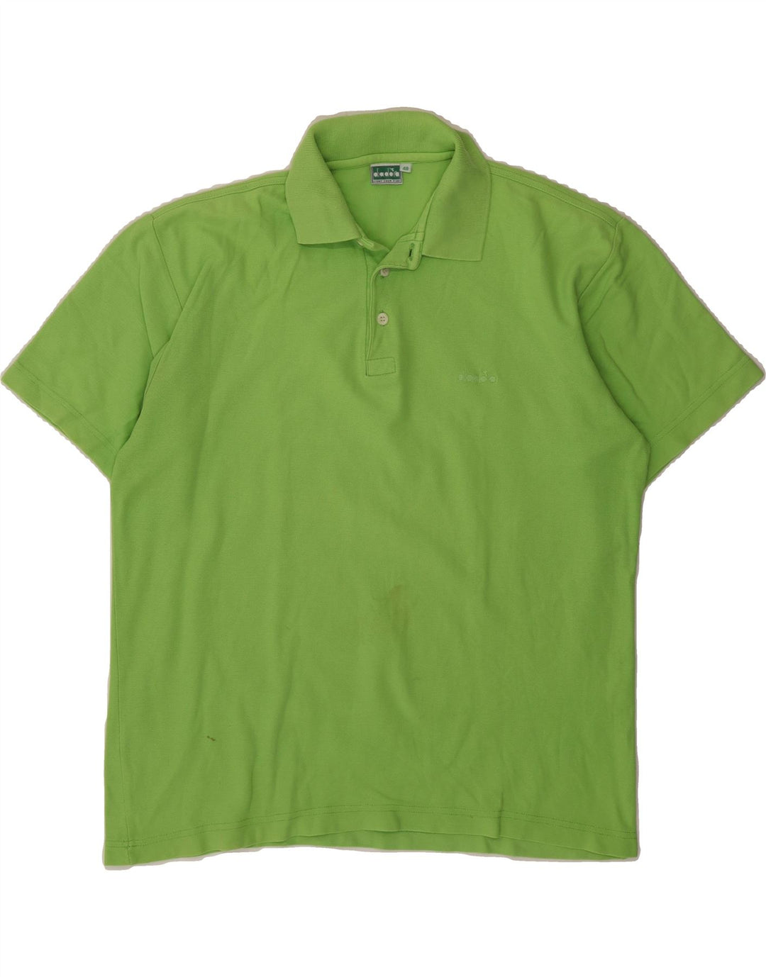 DIADORA Mens Polo Shirt IT 48 Medium Green Cotton Vintage Diadora and Second-Hand Diadora from Messina Hembry 