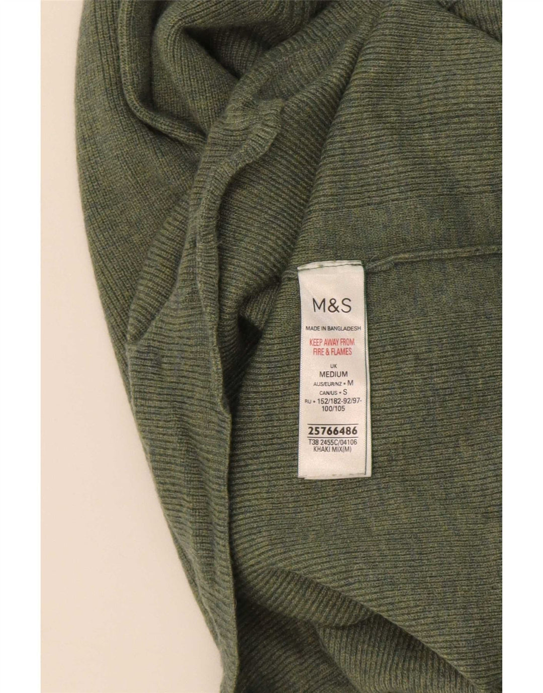 Marks & Spencer Damski sweter z golfem, UK 14, średni zielony