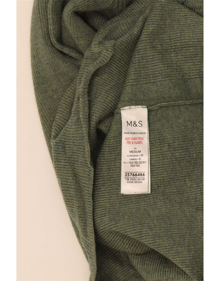 Marks & Spencer Damski sweter z golfem, UK 14, średni zielony