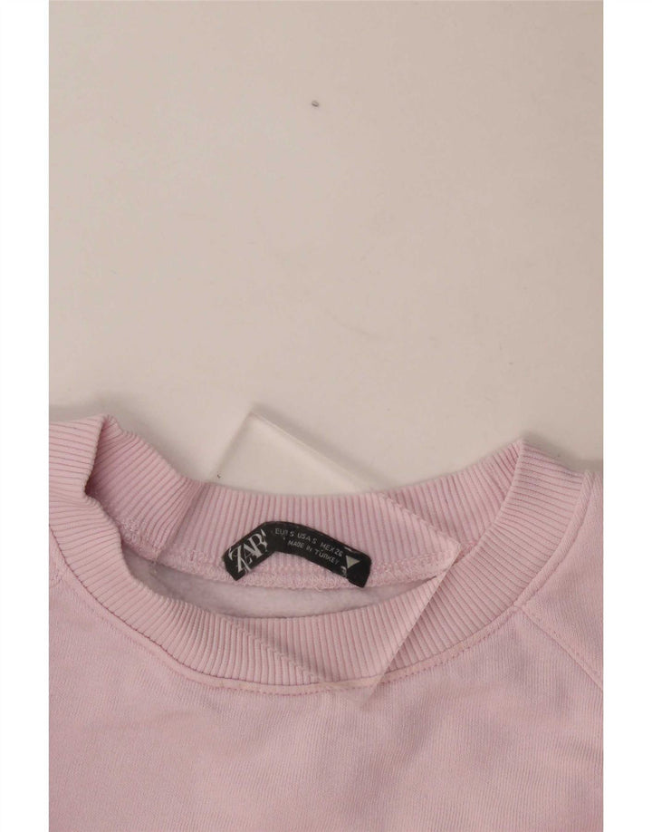 Damski sweter typu Crop Oversize Zara UK 10, mały, różowy