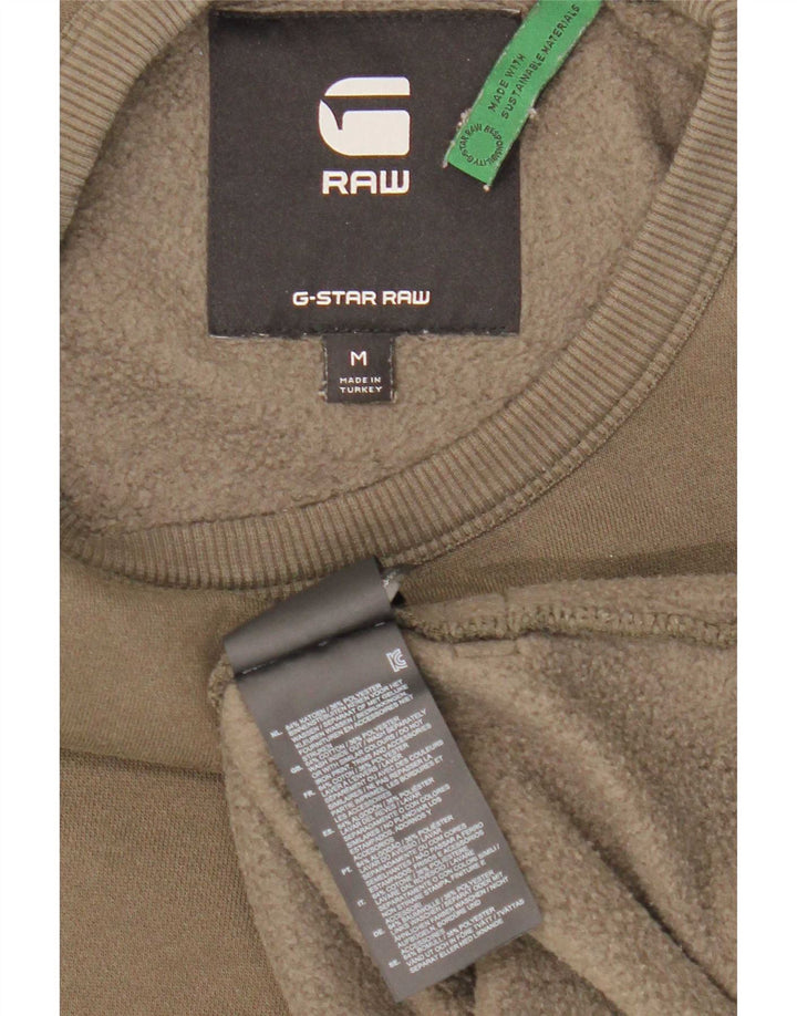 Męska bluza z grafiką G-Star, średnia bawełna khaki