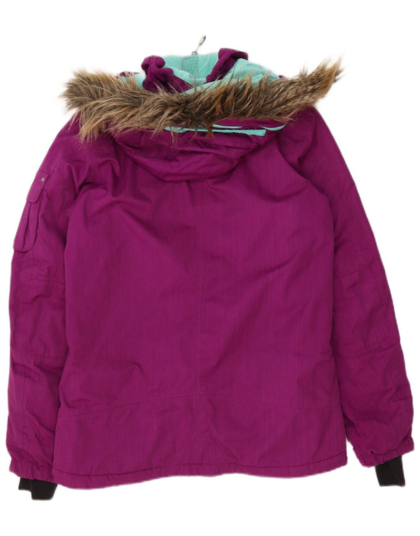 Damska kurtka wiatrówka z kapturem The North Face UK 10, mała fioletowa