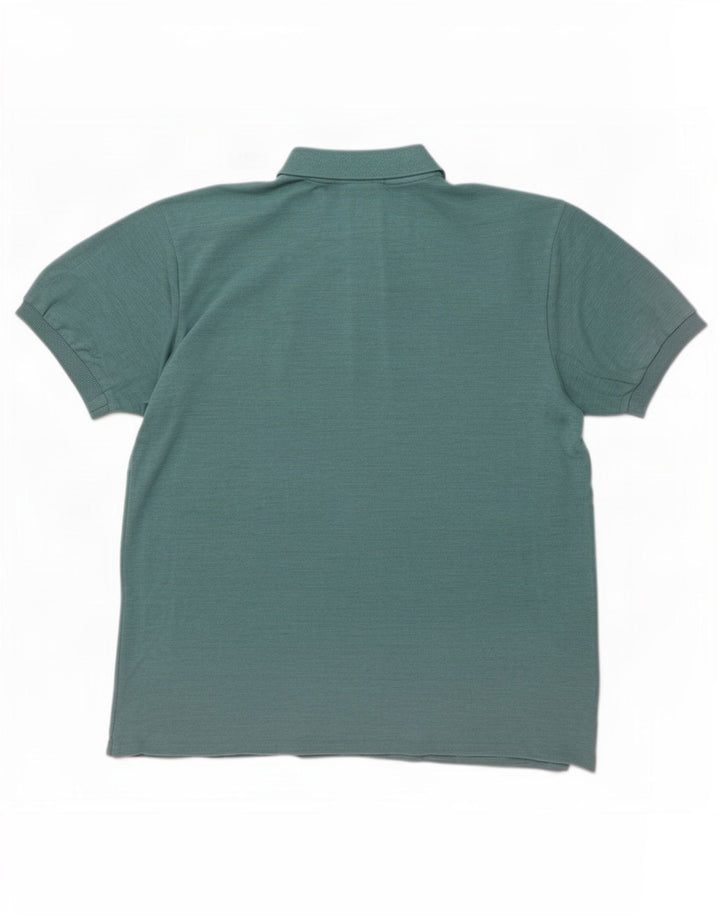 Męska koszulka polo Lacoste, rozmiar 7, 2XL, niebieska bawełniana w plamki