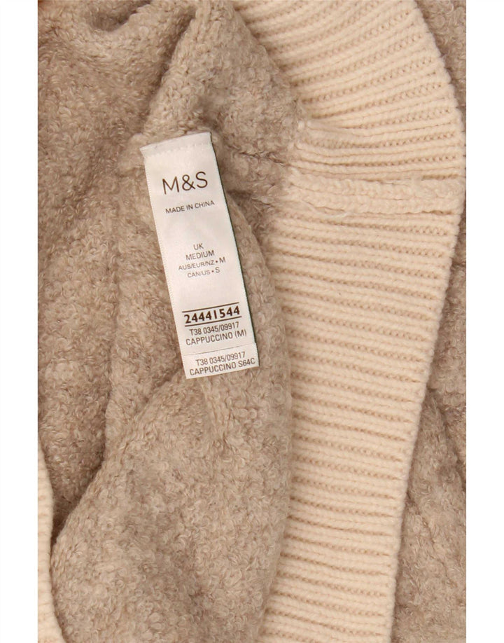 Marks & Spencer Damski sweter z golfem, UK 14, średni beż