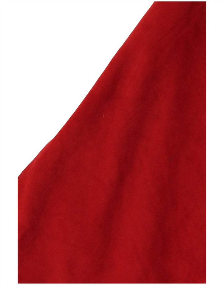 VINTAGE Damski zamszowy 2-częściowy zestaw spódnic UK 14 Medium W30 Czerwona skóra