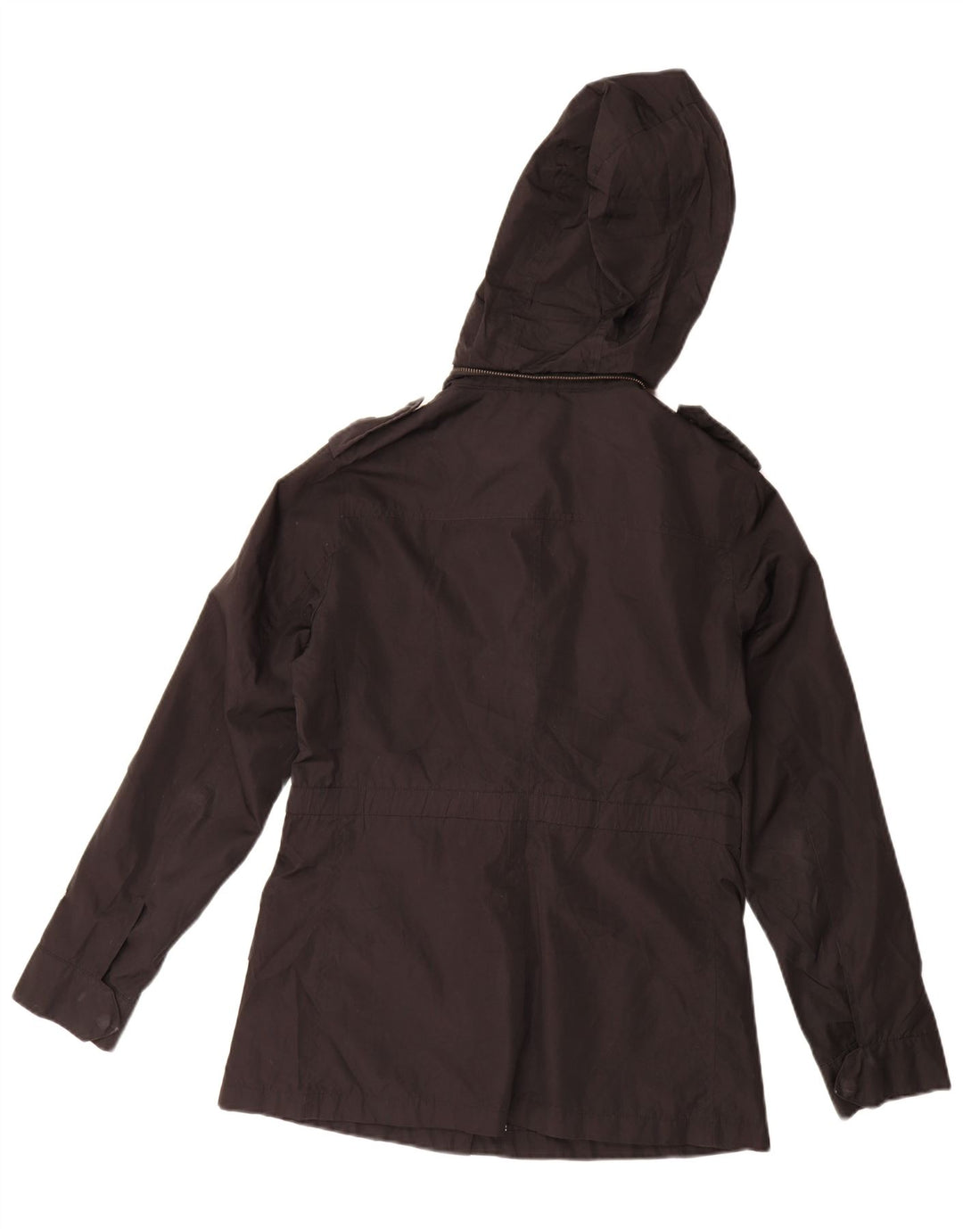 Damska kurtka parka z kapturem Massimo Dutti UK 14, średnia czarna