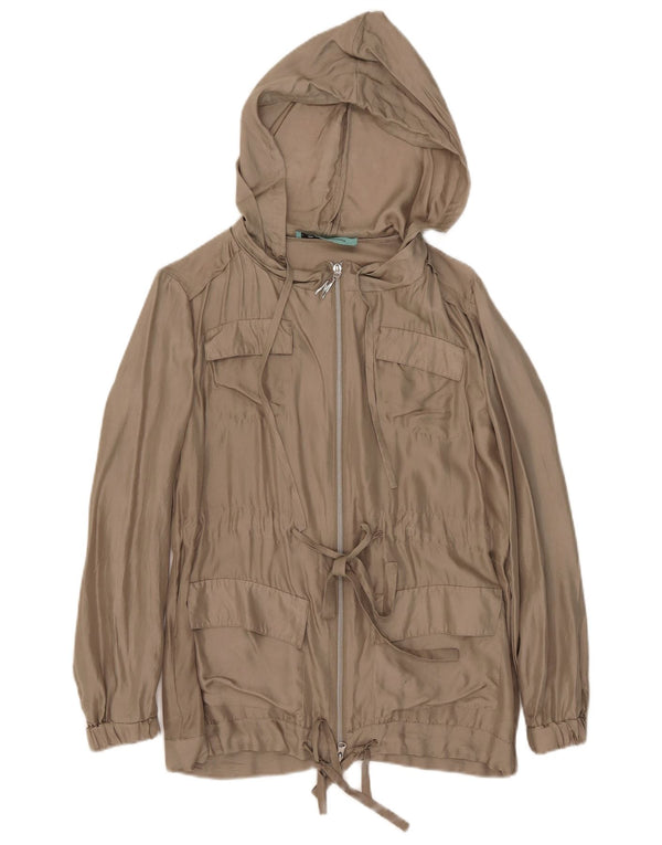 Damska kurtka z kapturem Guess By Marciano IT 40 Small, beżowa, jedwabna