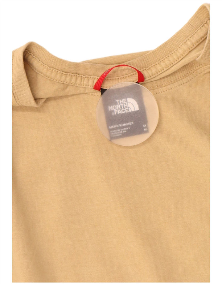 Męska koszulka z grafiką THE NORTH FACE, bawełniana, w kolorze średniego beżu