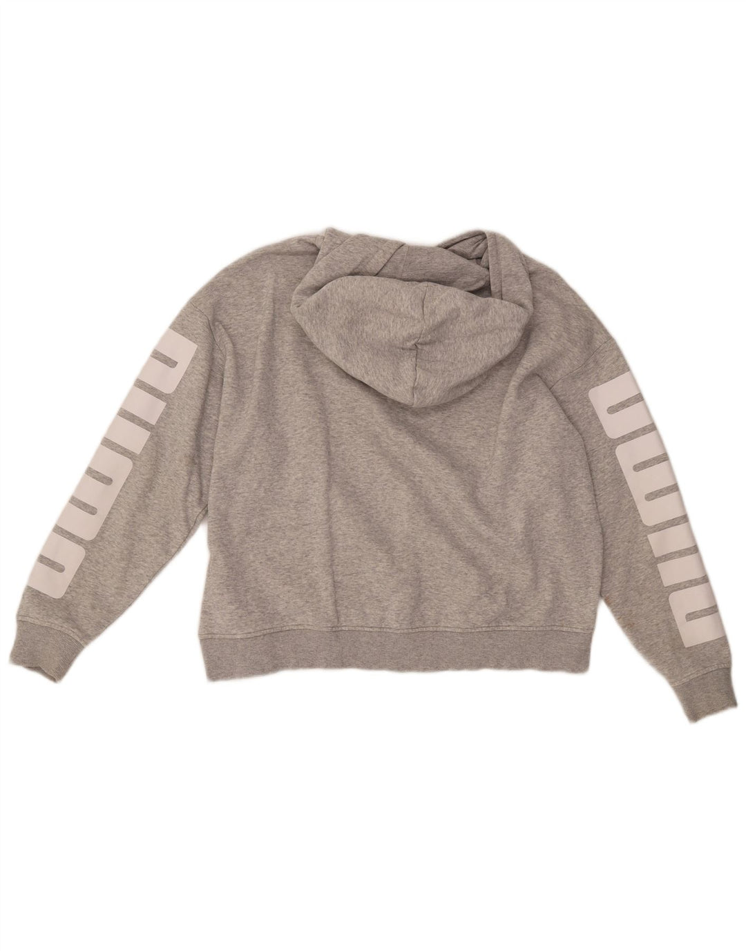 Damski sweter z kapturem PUMA, duży, graficzny, UK 16, duży, szary, bawełniany