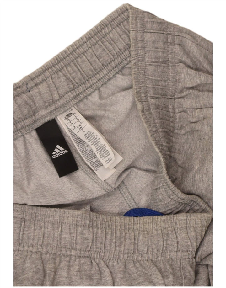 Męskie spodnie dresowe Adidas, średnioszare, bawełniane