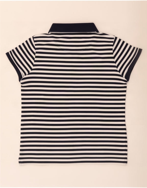 Damska koszulka polo Crew Clothing UK 16, duża, bawełniana w granatowe paski