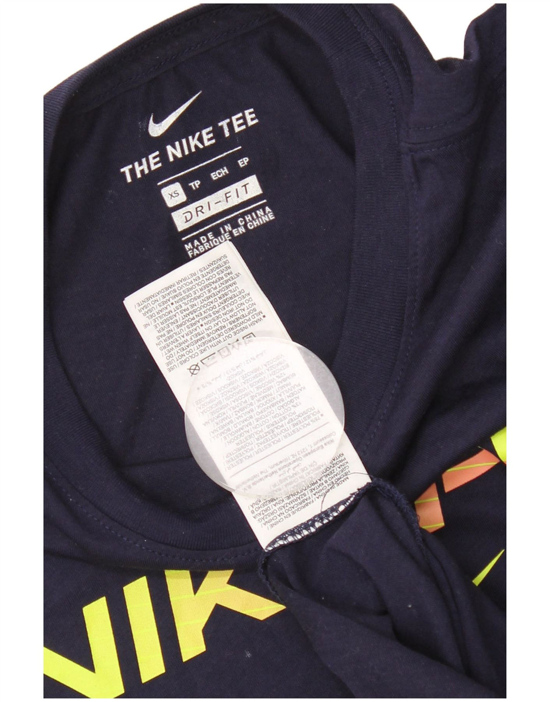 Męski T-shirt NIKE Dri Fit Graphic Top XS Granatowy poliester