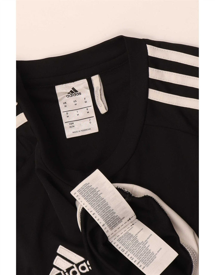 Męska koszulka Adidas Climalite Top, średni czarny poliester z blokami kolorów