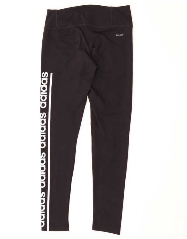 Damskie legginsy adidas Climalite Graphic UK 8/10, małe, czarne, bawełniane