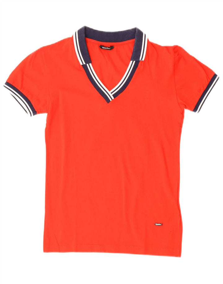 Damska koszulka polo Refrigiwear UK 8, mała, czerwona bawełniana