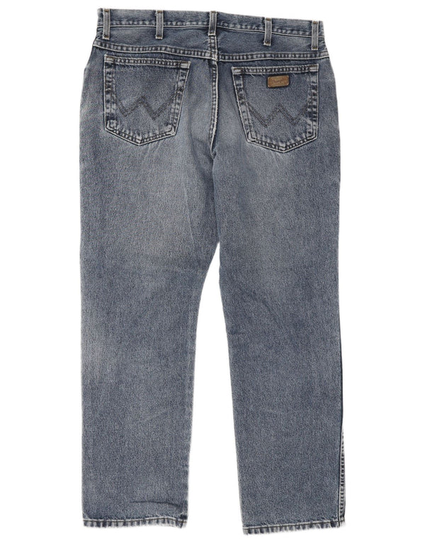 Wrangler Mens Texas Straight Jeans W35 L30 Blue Cotton