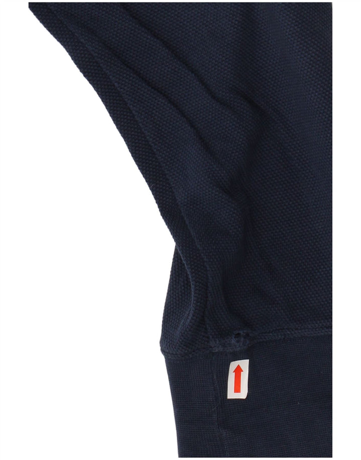 TOMMY HILFIGER Męski sweter w stylu vintage, duży, granatowy, bawełniany