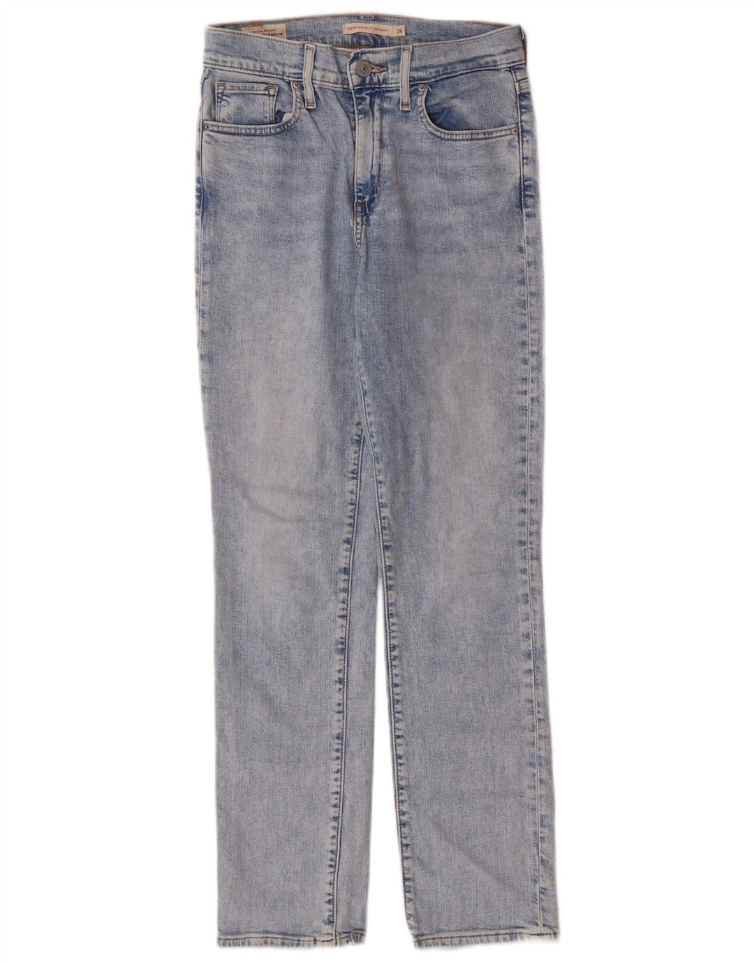 Damskie jeansy Levi's 724 z wysokim stanem i prostym W26 L28 Niebieskie