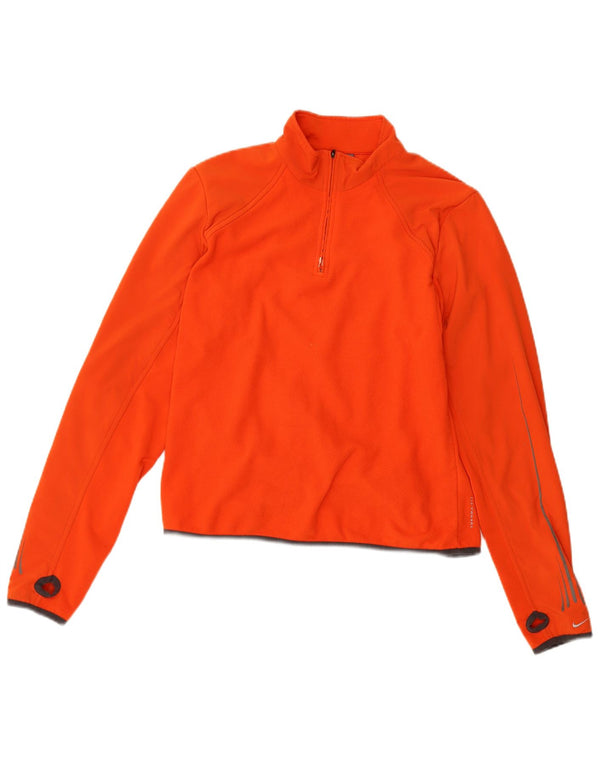Damski sweter Nike Therma-Fit z zamkiem błyskawicznym, UK 16/18 XL, pomarańczowy poliester