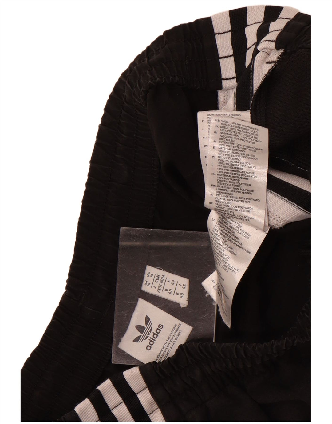 Damskie spodnie dresowe Adidas Joggers UK 14, duże, czarne, poliestrowe