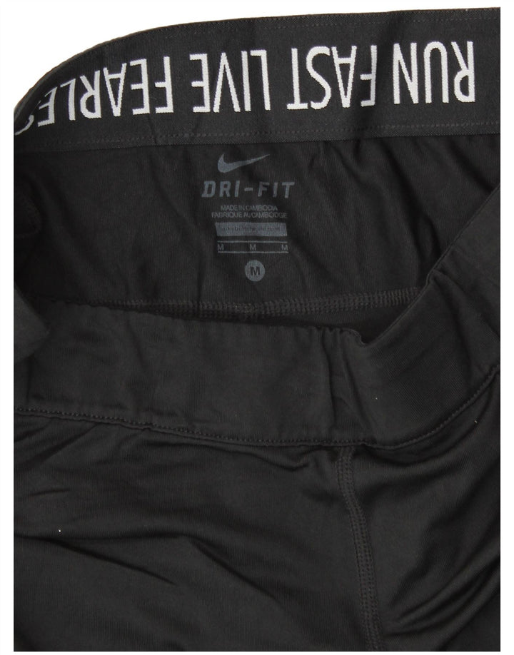 Damskie legginsy Nike Dri Fit UK 12, średni czarny poliester