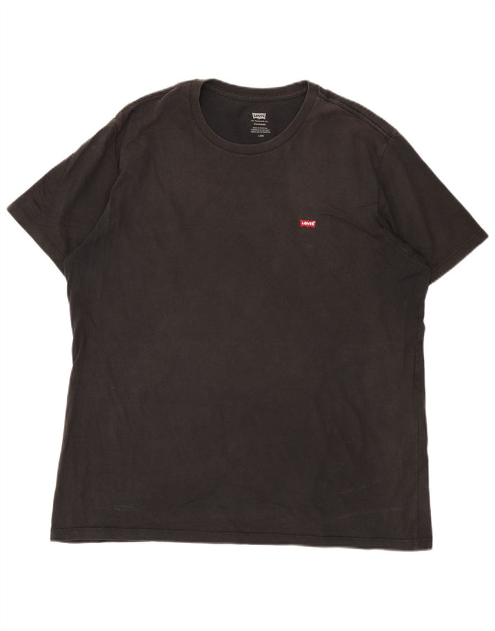 Męski standardowy T-shirt Levi's, duży, czarny, bawełniany