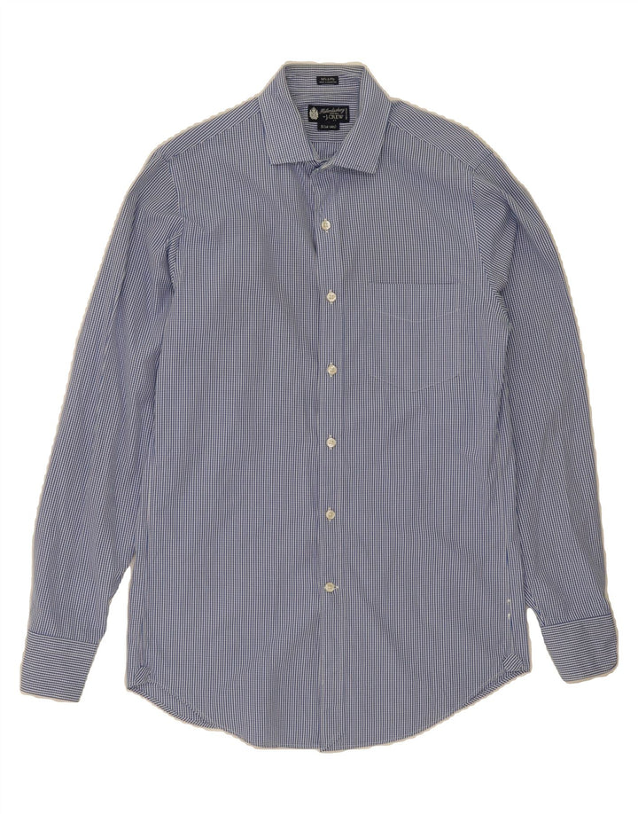 J. CREW Mens Shirt Size 14 1/2 Small Blue Check Cotton Vintage J. Crew and Second-Hand J. Crew from Messina Hembry 