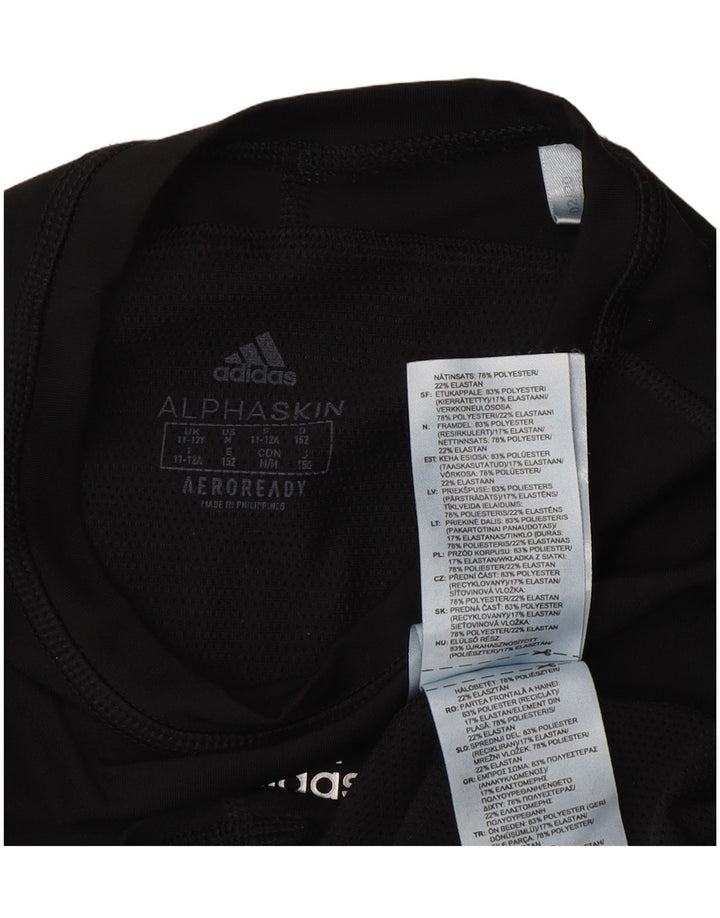 Chłopięca koszulka Adidas Aeroready z długim rękawem 11-12 lat, czarna