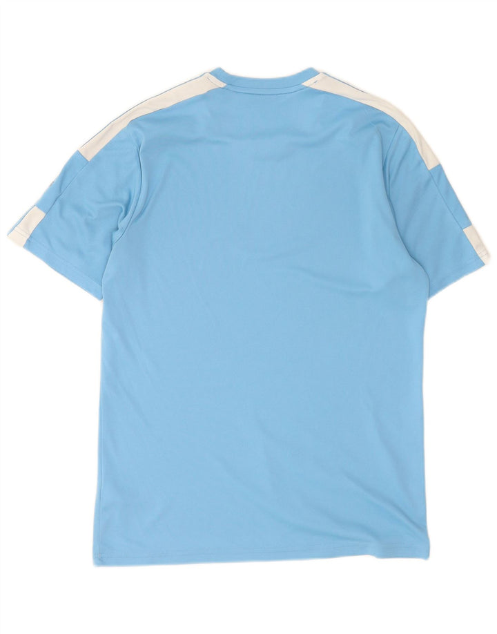 Męska koszulka Adidas Aeroready Top, średni niebieski, poliester z blokami kolorów