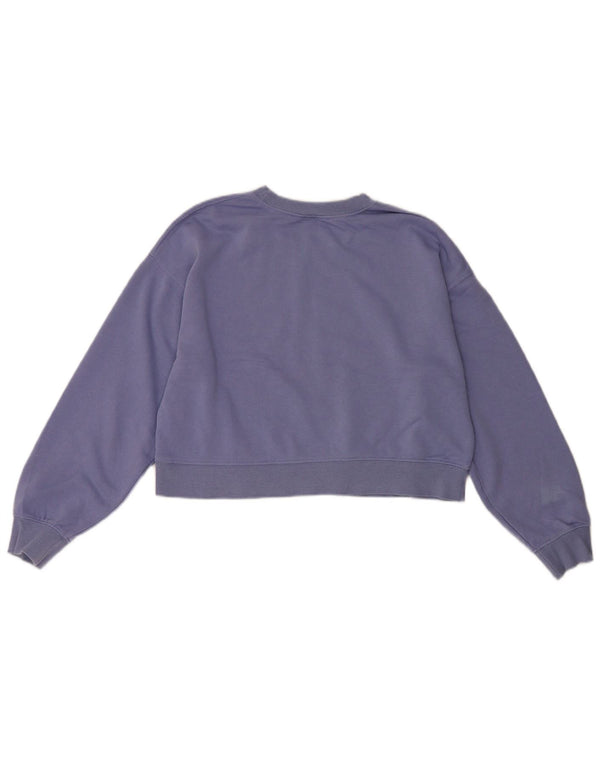 Damska bluza typu Crop Zara, UK 12, średnia fioletowa bawełna