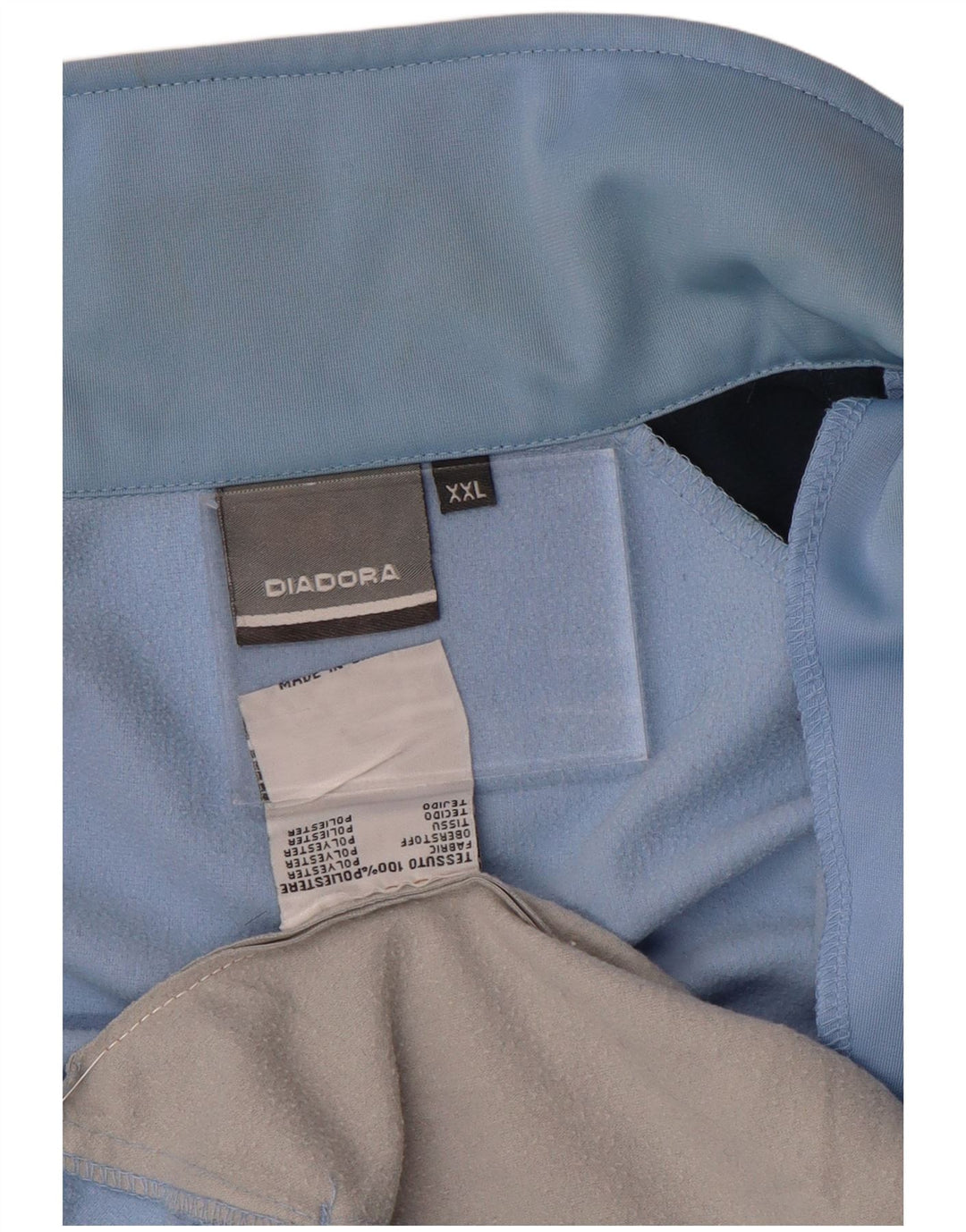 Męska kurtka dresowa Diadora 2XL Niebieski poliester z blokami kolorów