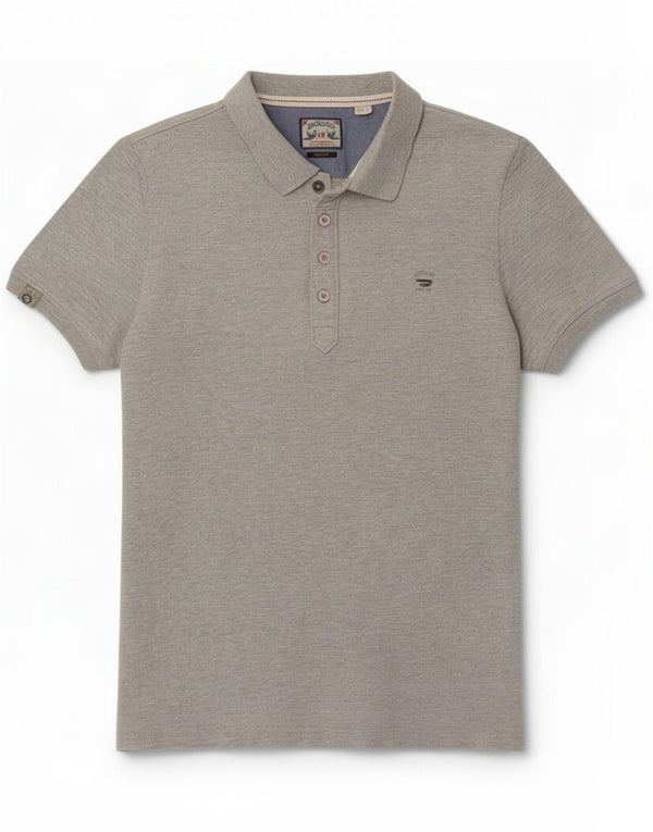 Diesel Męska koszulka polo slim fit, mała, szara, nakrapiana bawełna
