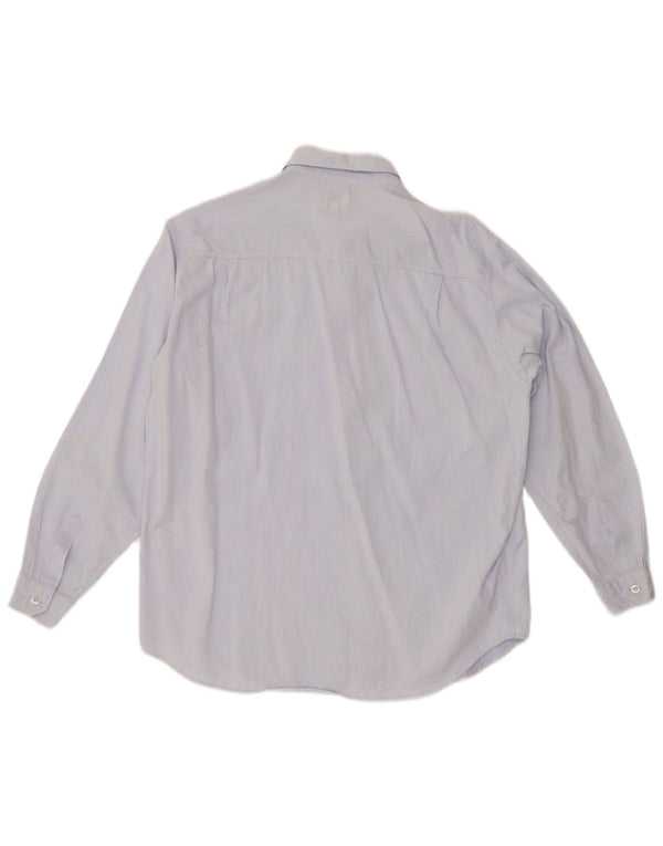 ARMANI JUNIOR Boys Shirt 13-14 Years Blue Pinstripe Cotton