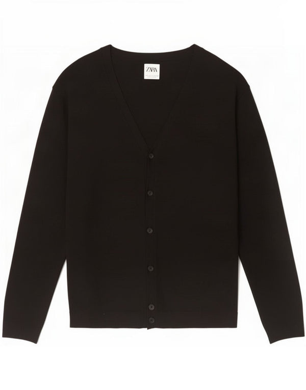 Sweter damski Zara Cardigan UK 14 Large, czarna wiskoza