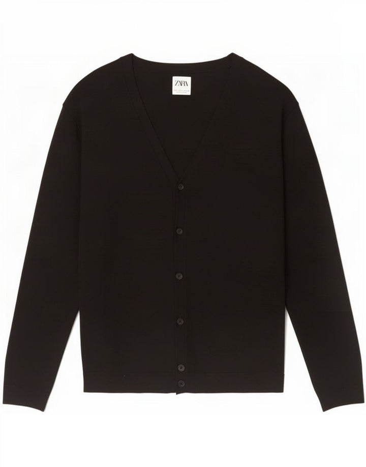 Sweter damski Zara Cardigan UK 14 Large, czarna wiskoza