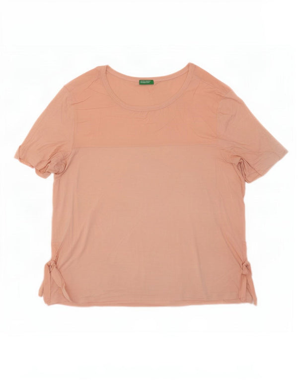 T-shirt damski Benetton Top UK 16, duży, różowy