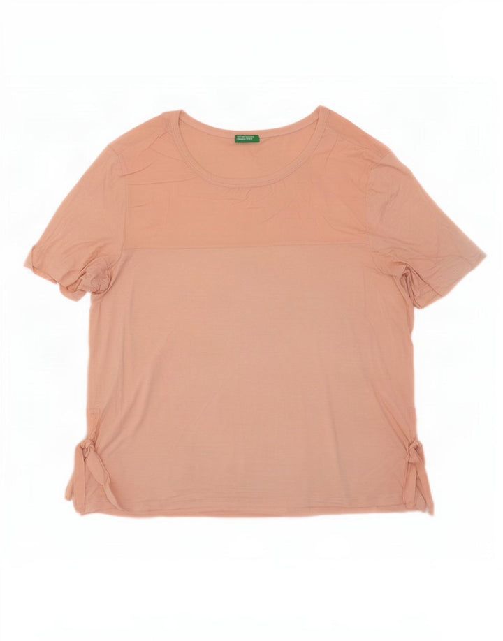 T-shirt damski Benetton Top UK 16, duży, różowy