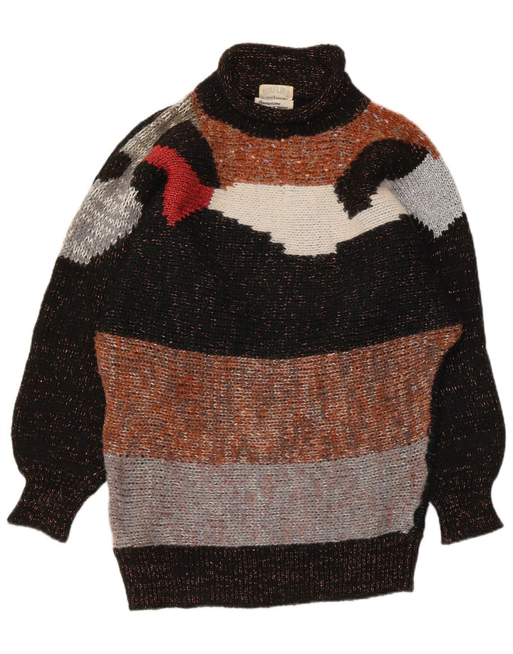 Damski sweter z golfem Niki Line UK 16, duży, wielokolorowy