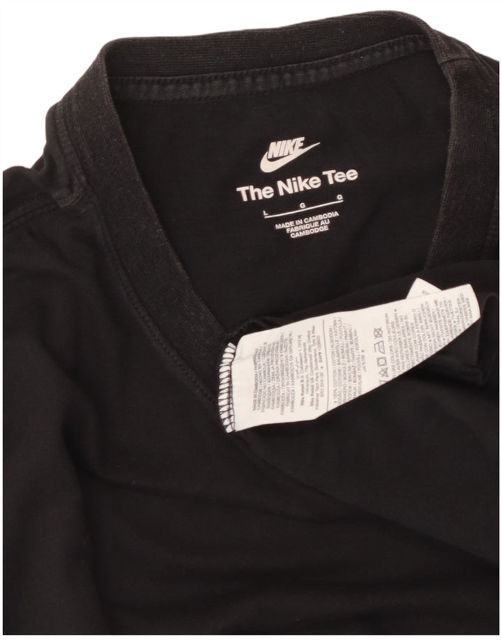 Męski T-shirt NIKE, duży, czarny, bawełniany