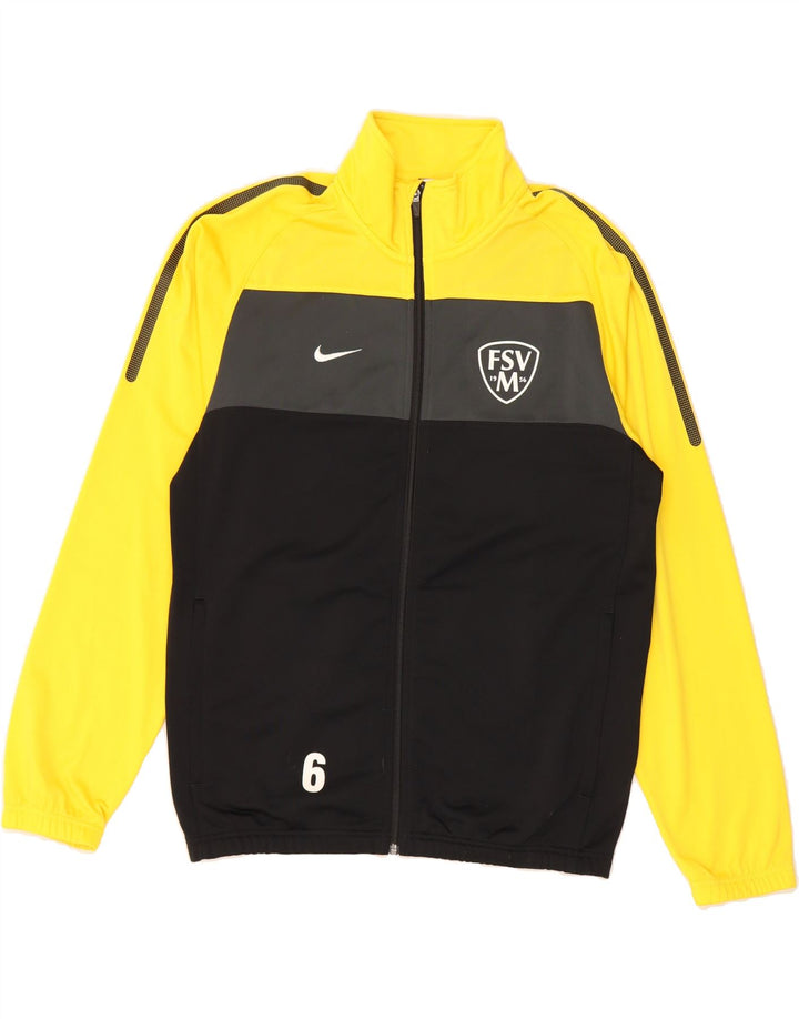 NIKE Mens Tracksuit Top Jacket Small Yellow Colourblock Polyester Vintage Nike and Second-Hand Nike from Messina Hembry 