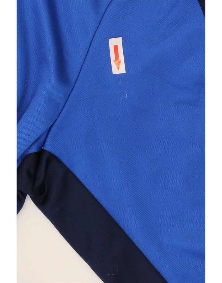 Adidas Męska bluza dresowa UK 40/42 Średni niebieski poliester z blokami kolorów