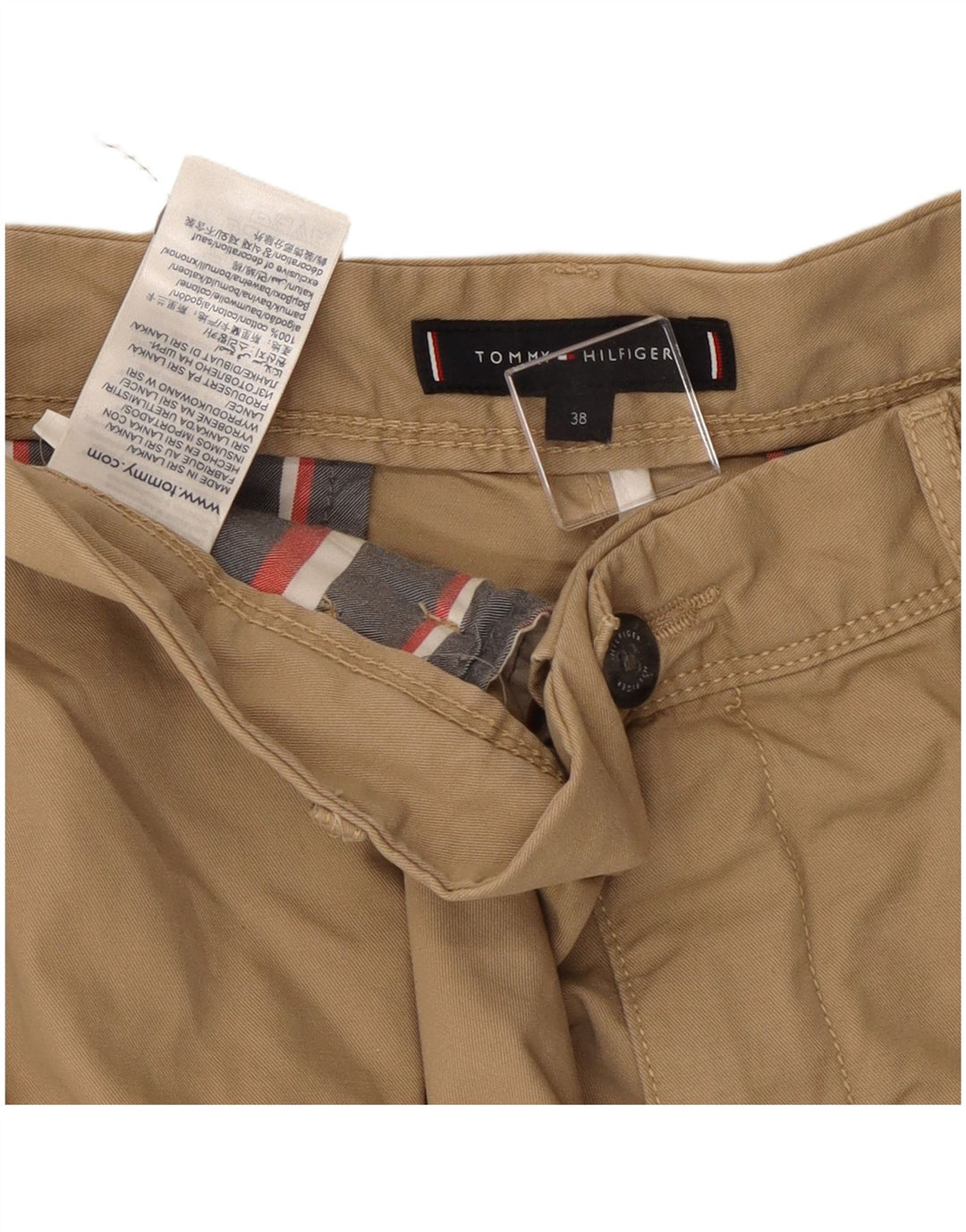 Męskie spodenki cargo TOMMY HILFIGER W38 XL beżowa bawełna