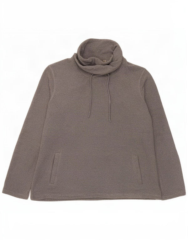 Damski sweter polarowy Mountain Warehouse z szalowym dekoltem, UK 18 XL, szary poliester