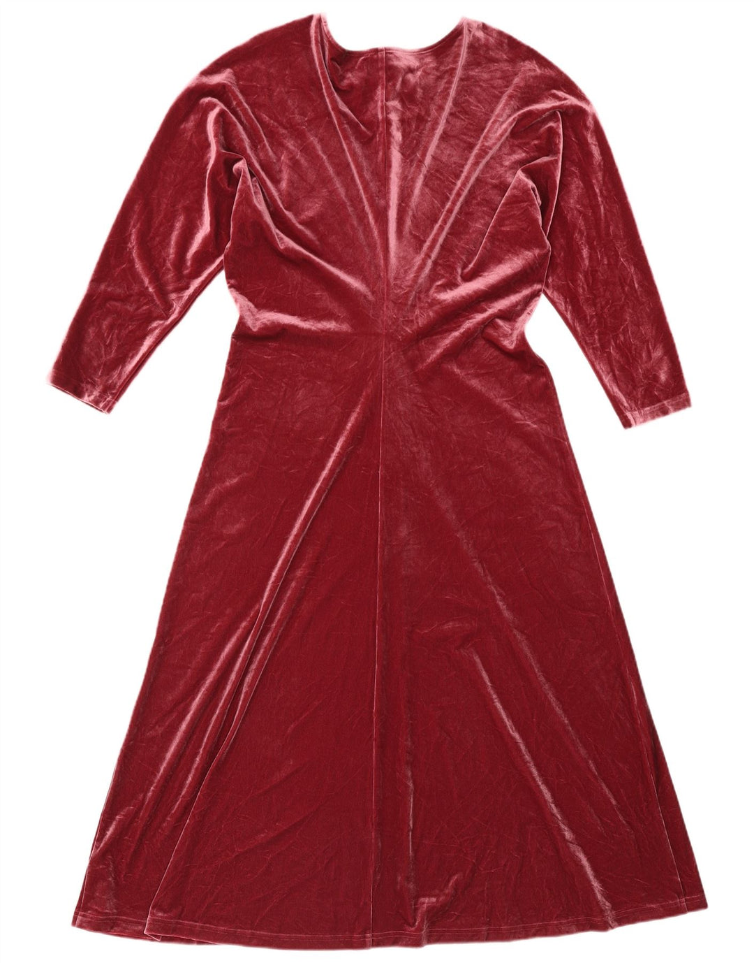 Marks & Spencer Damska sukienka maxi z rękawem 3/4, UK 14, średni burgund