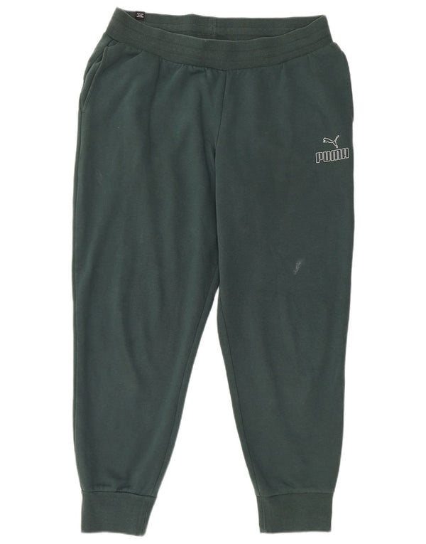Damskie spodnie dresowe PUMA Joggers UK 16, duże, zielone, bawełniane