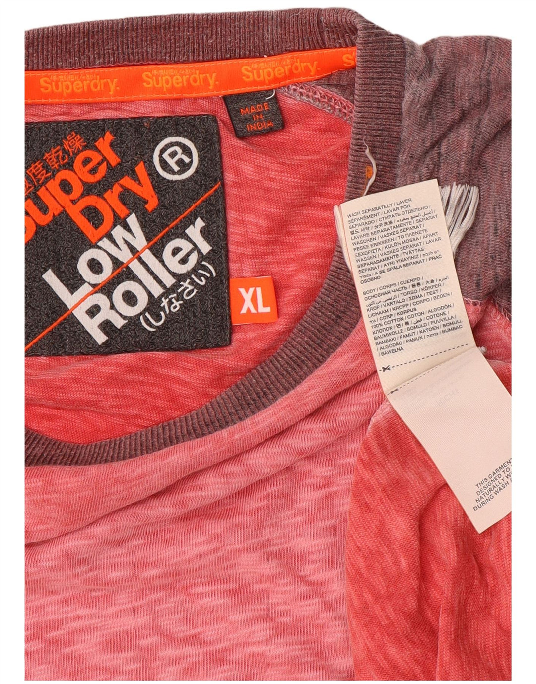 T-shirt męski Superdry, bawełniany top XL, kolor czerwony